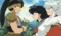 Kouga tries to show Kagome why he is better...