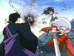 Him trying to suck up Inuyasha...